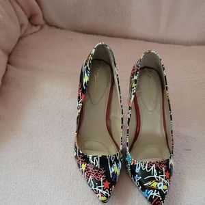 High Heel Graffiti shoes black